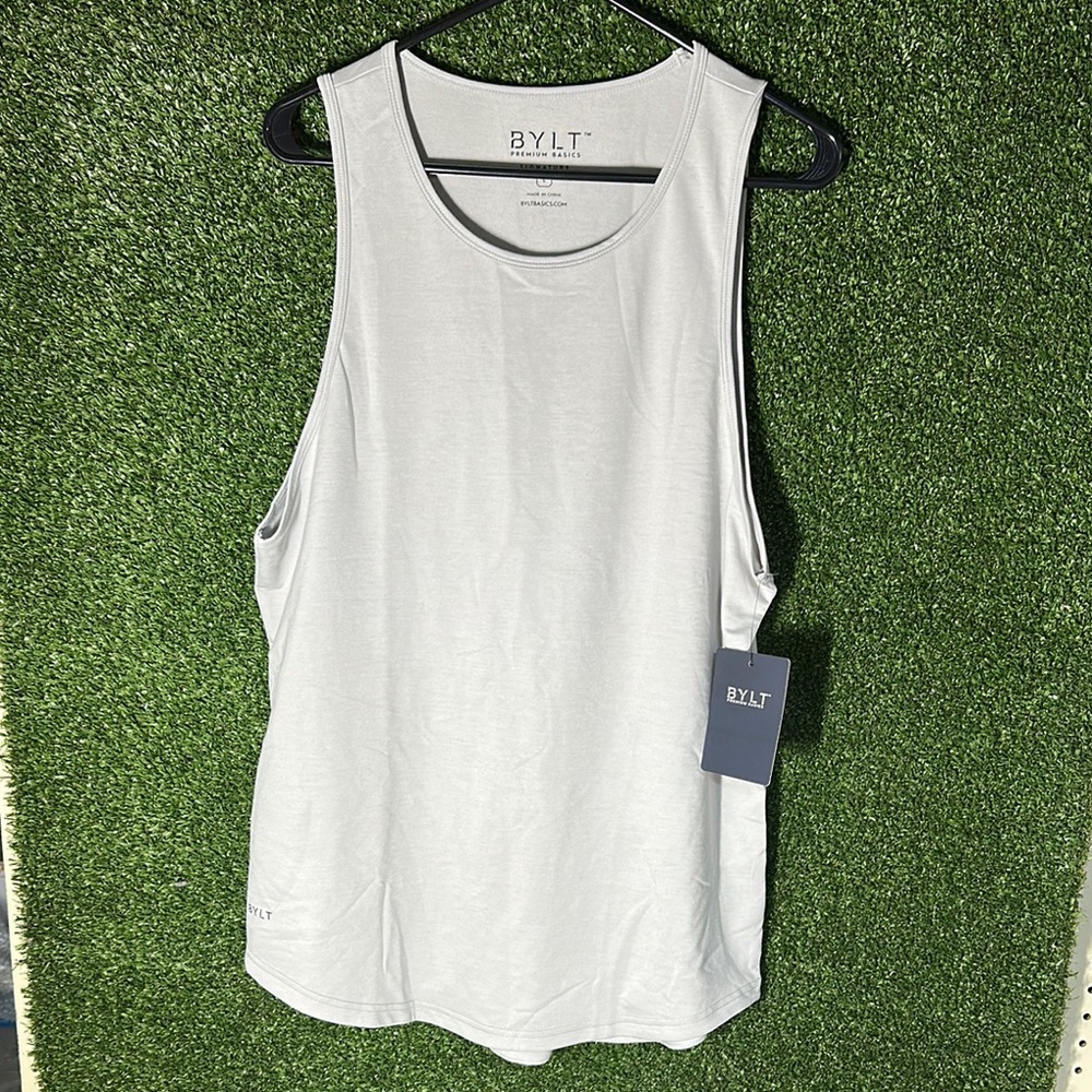 BYLT Basics Cream Sleeveless Relaxed Tank